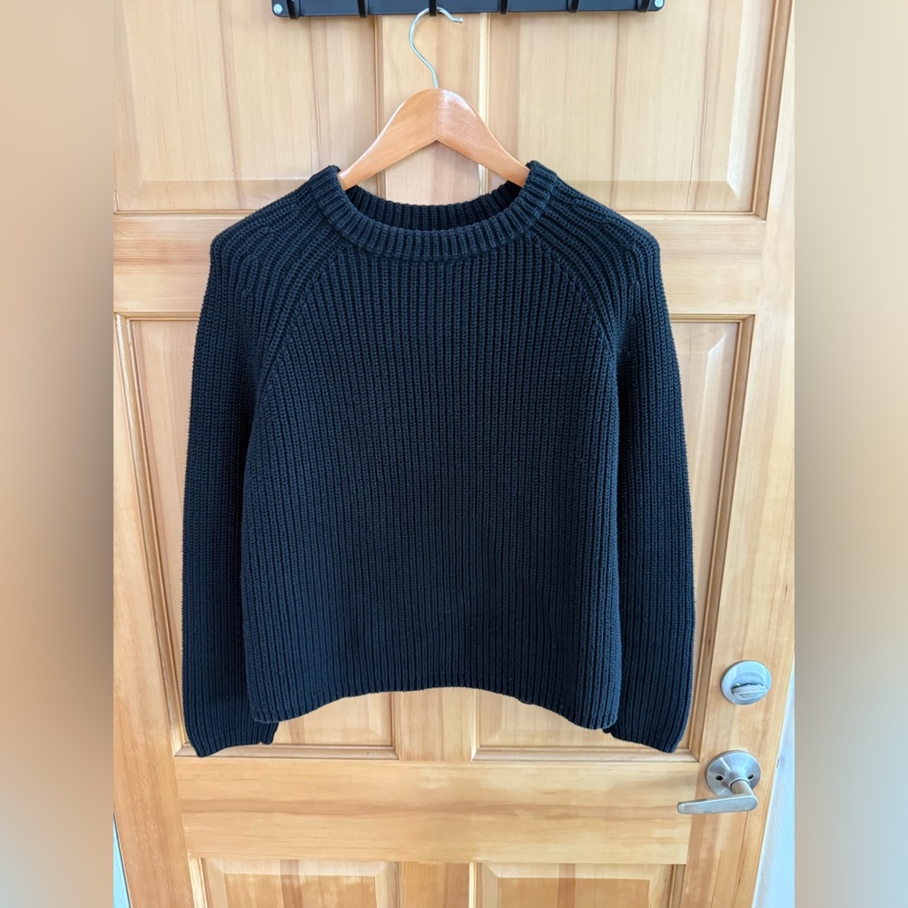 Quince Cotton Fisherman Crew -  Black
